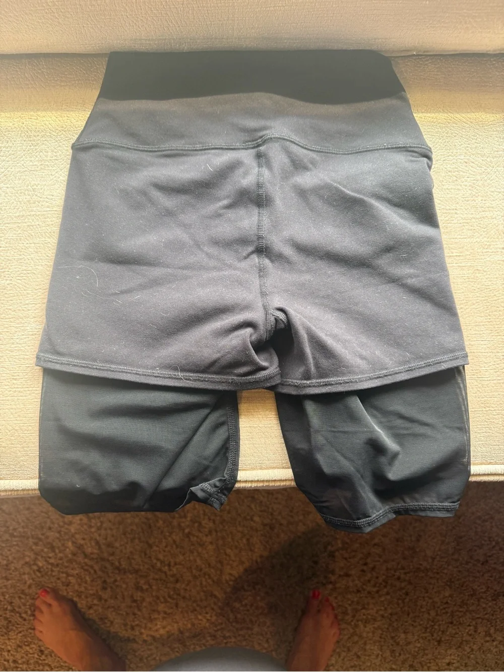 ALO Yoga Black High-Rise Bike Shorts with Inner Liner